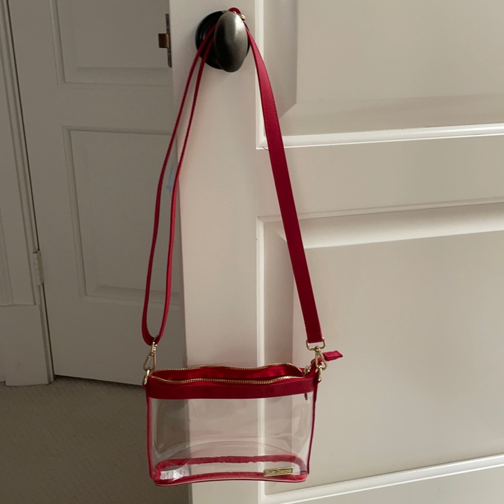 Clear red purse